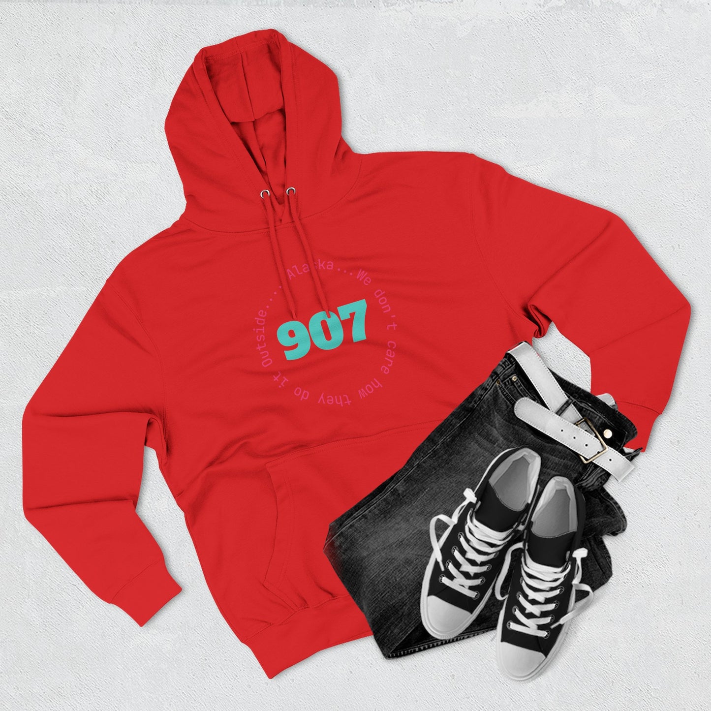 907 Fleece Hoodie — Retro Graphic Pullover