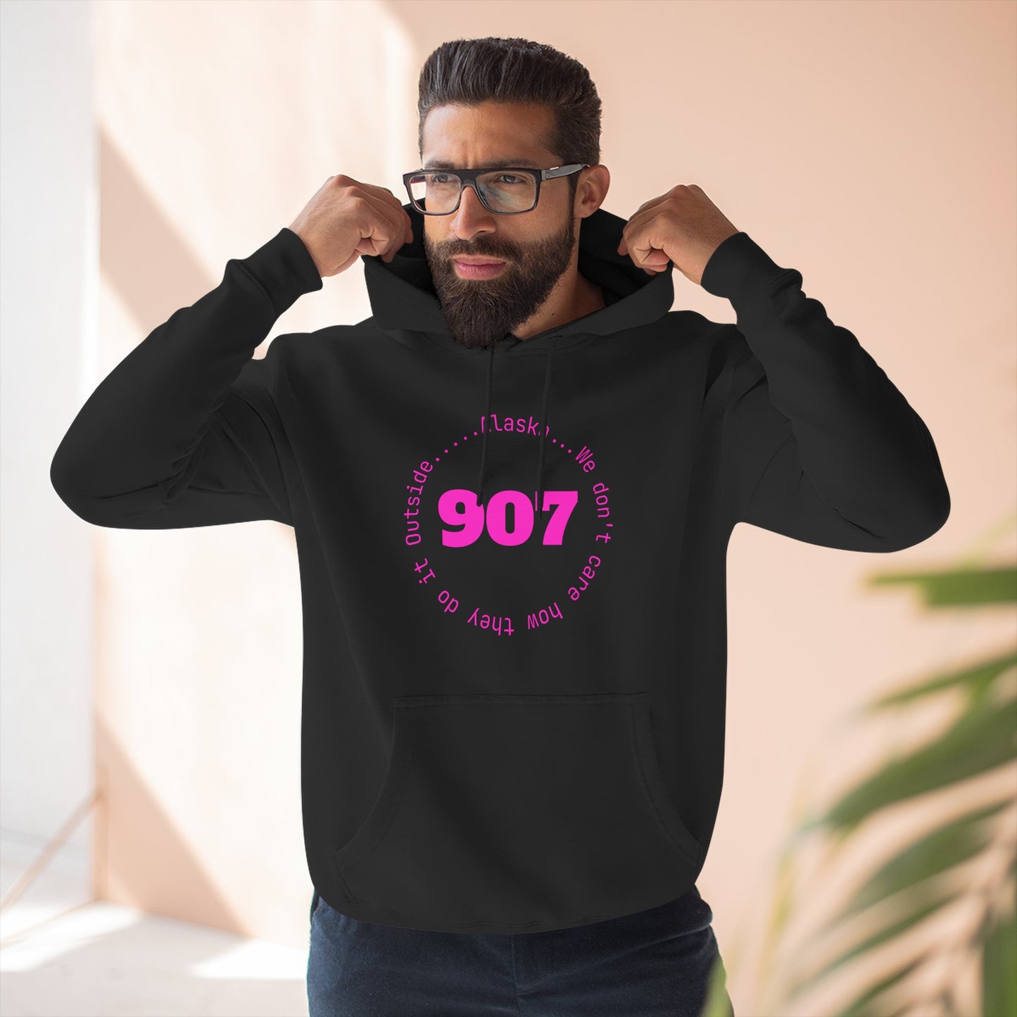 907 Fleece Hoodie — Retro Graphic Pullover