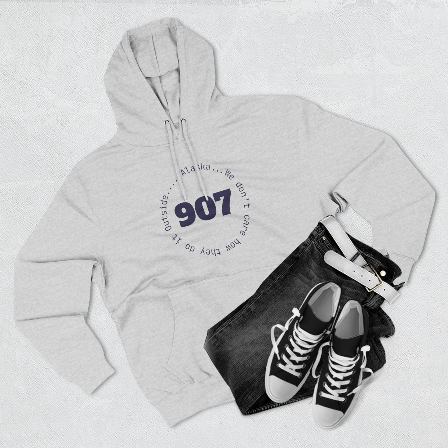 907 Fleece Hoodie — Retro Graphic Pullover