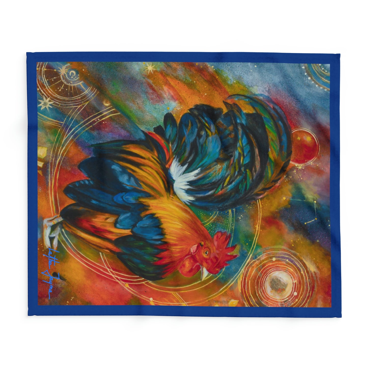 Cosmic Chicken Arctic Fleece Blanket