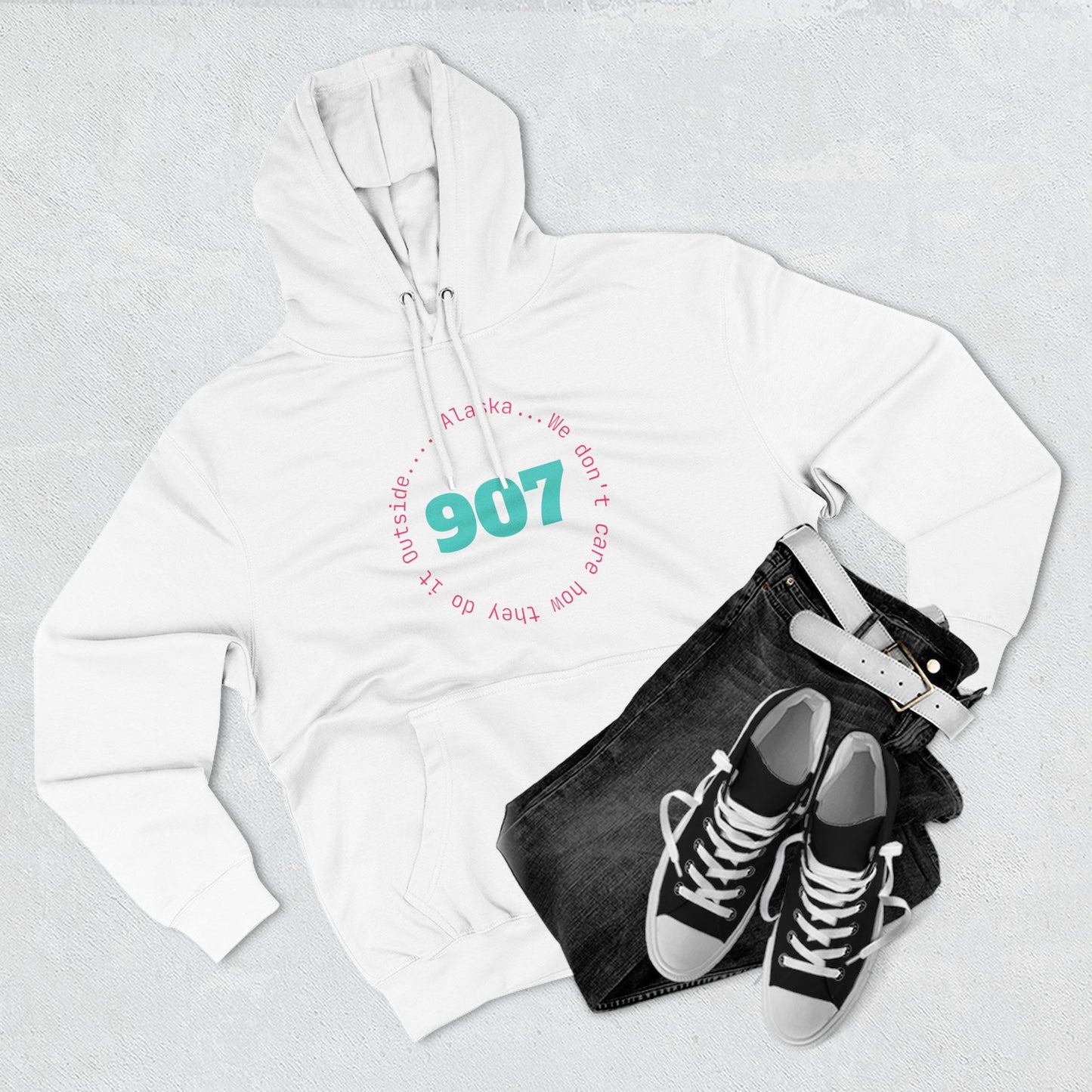 907 Fleece Hoodie — Retro Graphic Pullover