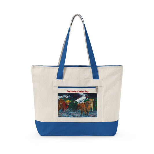 The Punks of Kalsin Bay-Zippered Canvas Tote