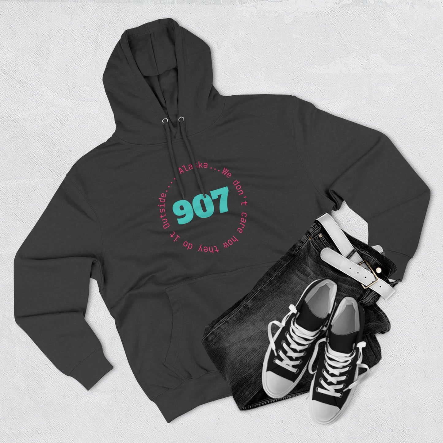 907 Fleece Hoodie — Retro Graphic Pullover