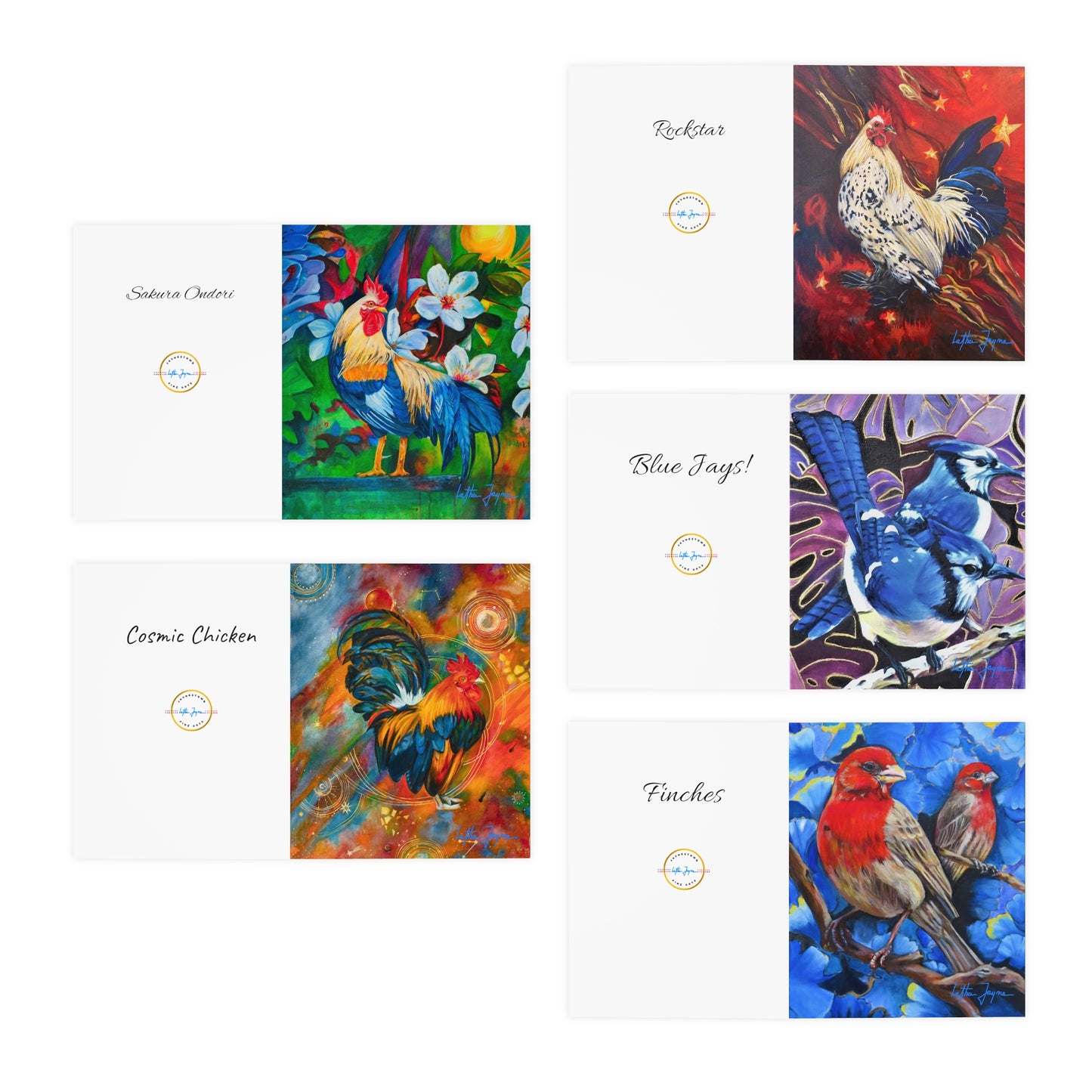 The Birds Multi-Design Greeting Cards (5-Pack)