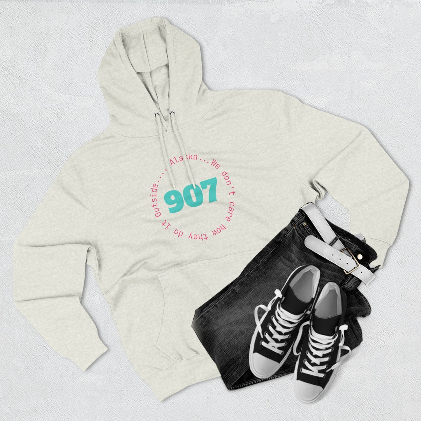 907 Fleece Hoodie — Retro Graphic Pullover