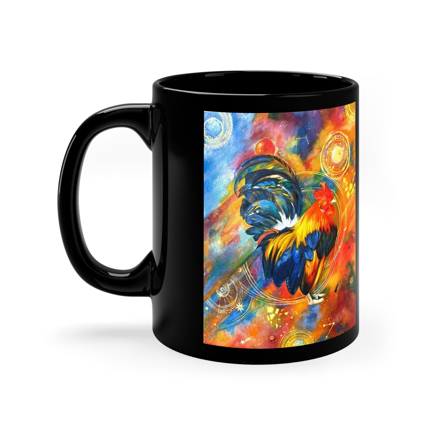 Cosmic Chicken 11oz Black Mug