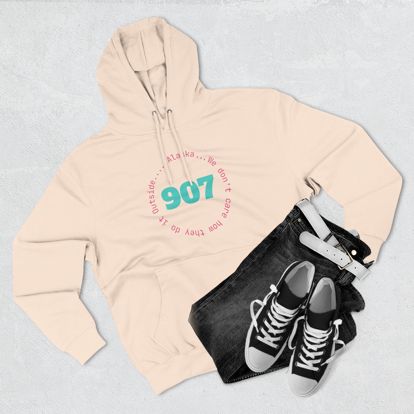 907 Fleece Hoodie — Retro Graphic Pullover