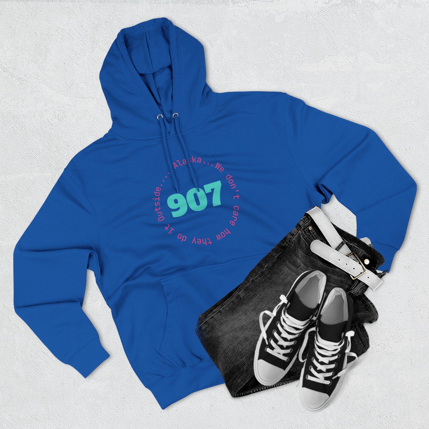 907 Fleece Hoodie — Retro Graphic Pullover