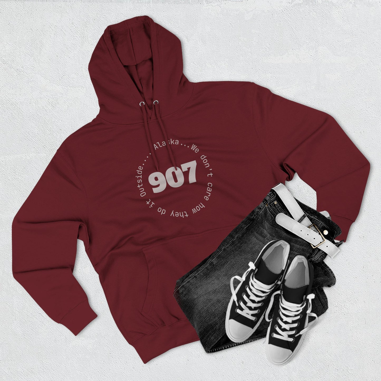 907 Fleece Hoodie — Retro Graphic Pullover
