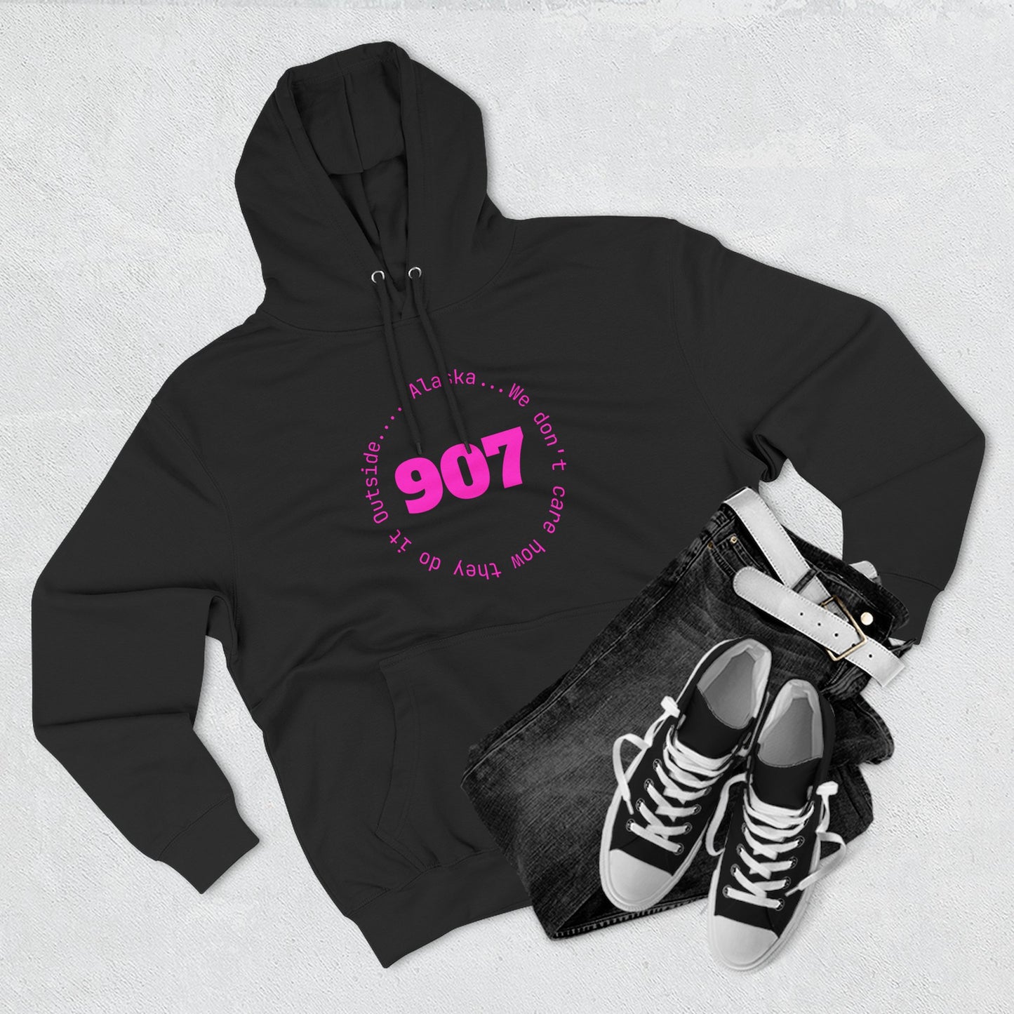 907 Fleece Hoodie — Retro Graphic Pullover