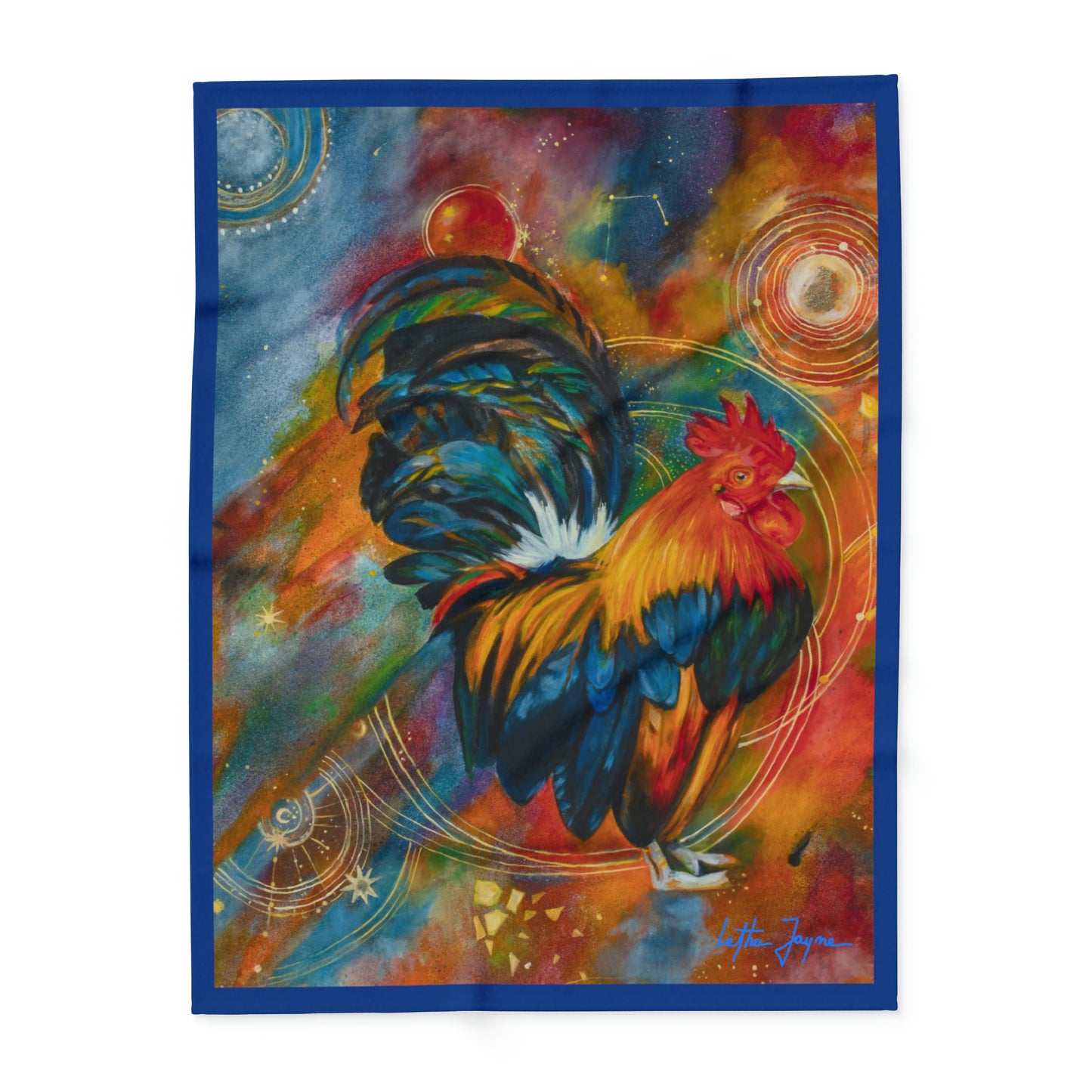 Cosmic Chicken Arctic Fleece Blanket