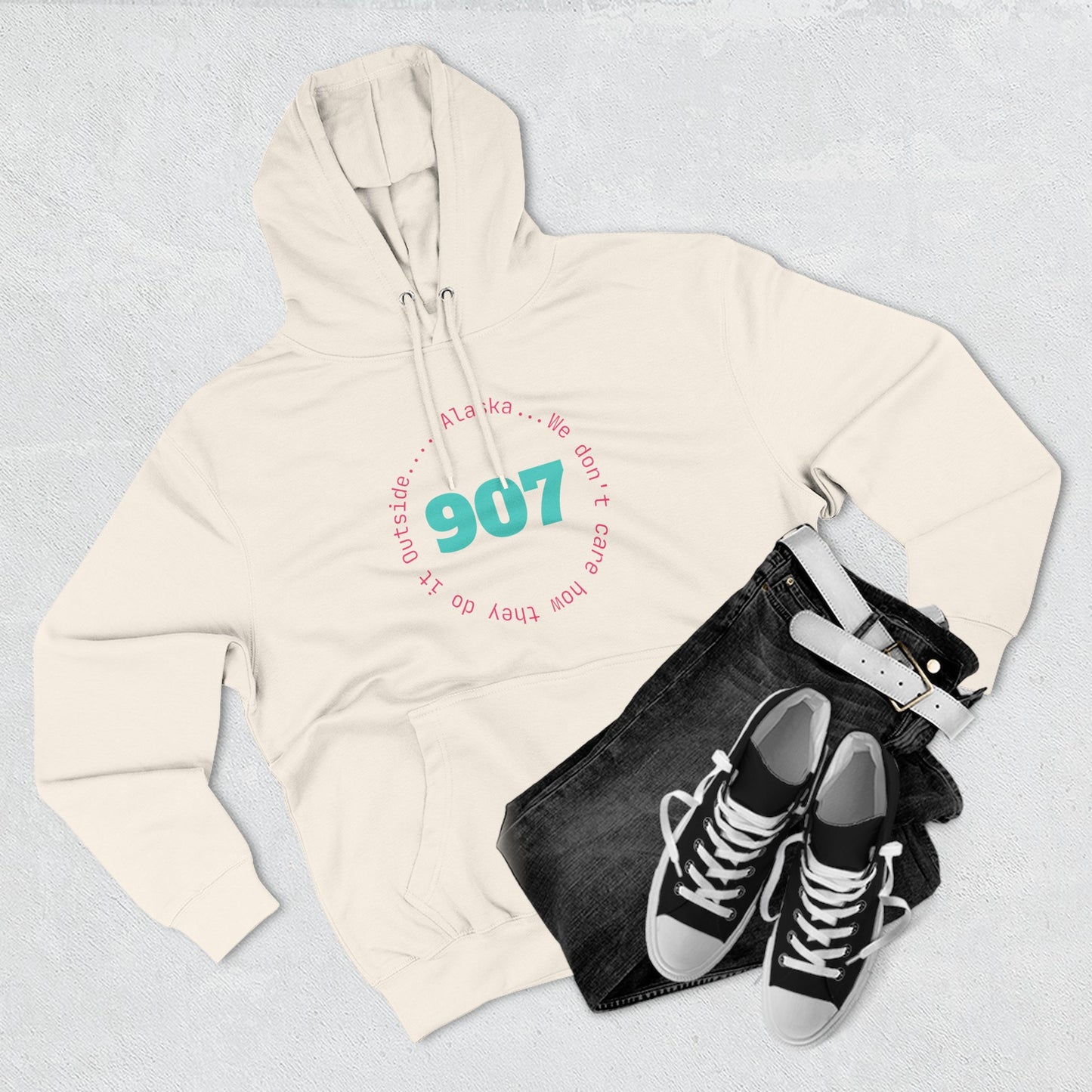 907 Fleece Hoodie — Retro Graphic Pullover