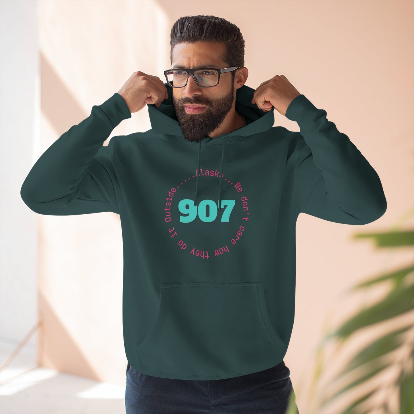 907 Fleece Hoodie — Retro Graphic Pullover