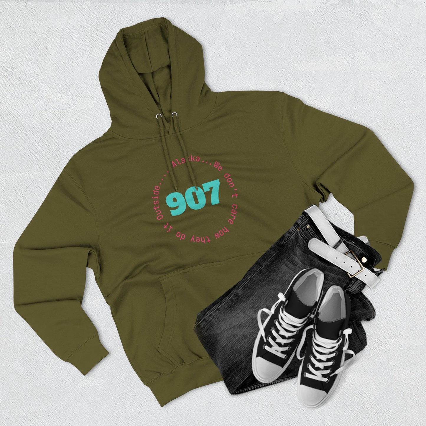 907 Fleece Hoodie — Retro Graphic Pullover