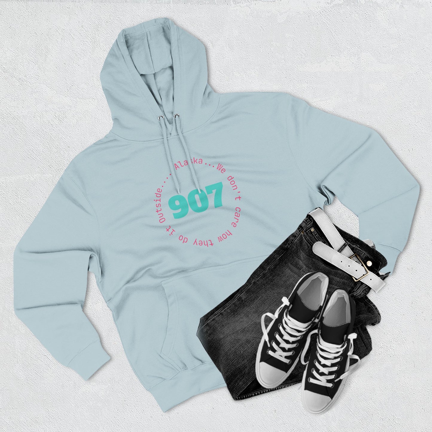907 Fleece Hoodie — Retro Graphic Pullover