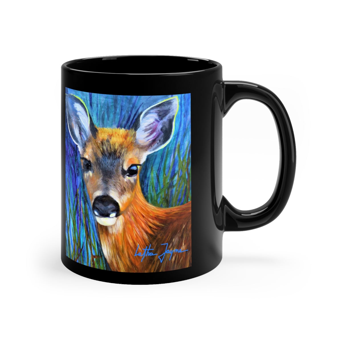 Tip Toe 11oz Black Mug