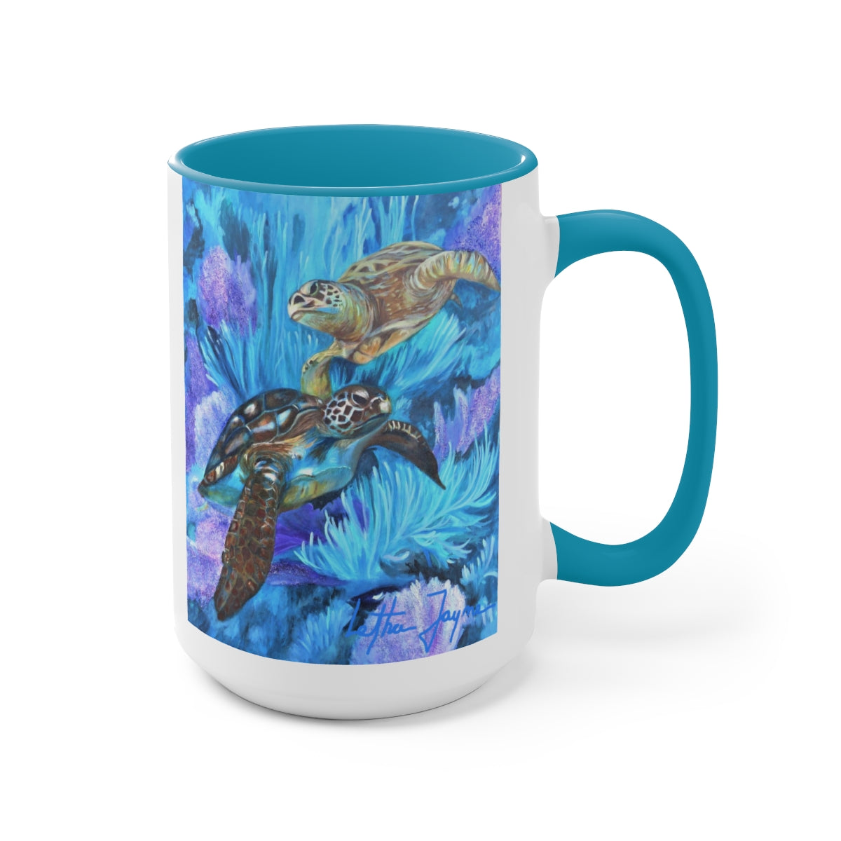 Sea Turtle Boogie Coffee Mugs, 15oz