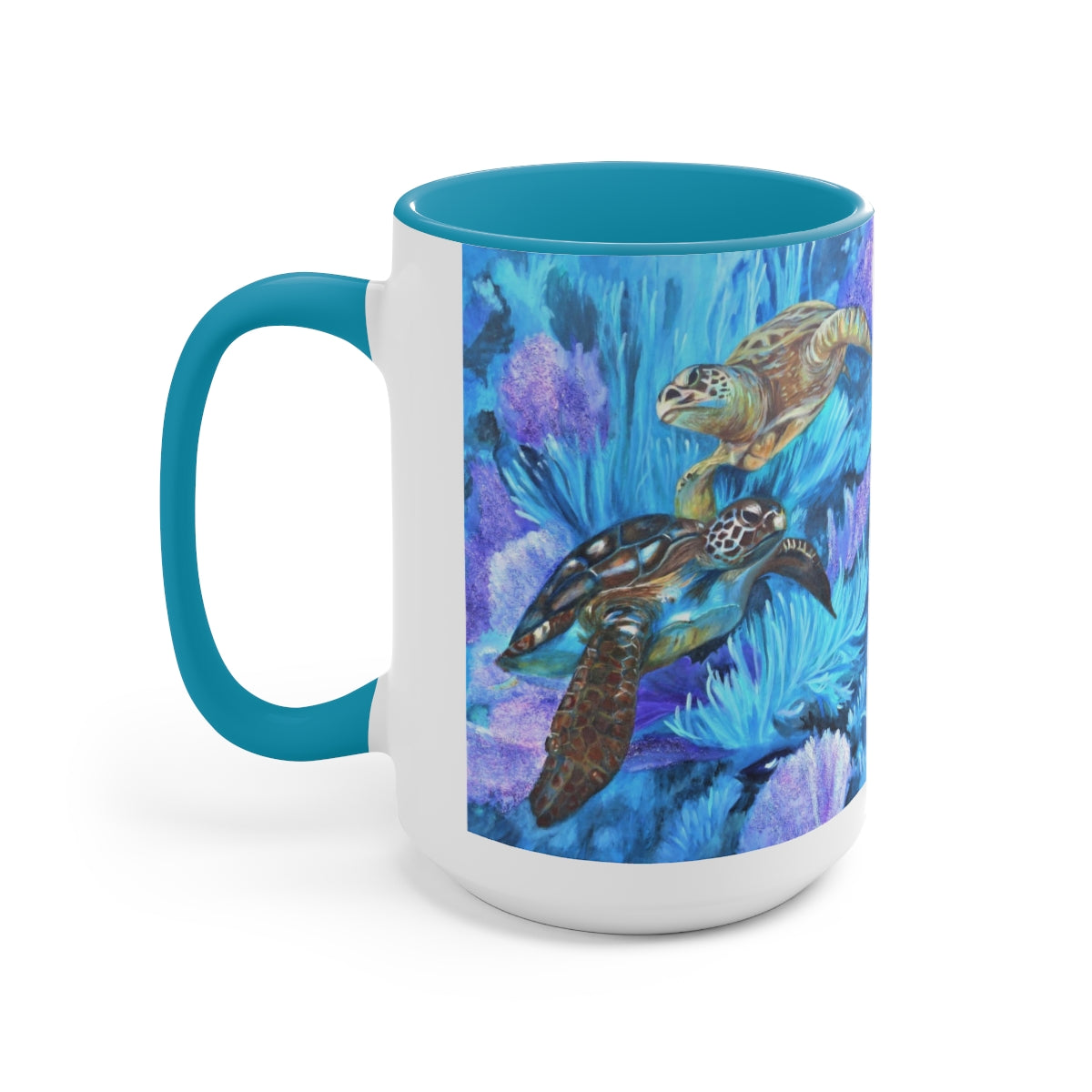 Sea Turtle Boogie Coffee Mugs, 15oz