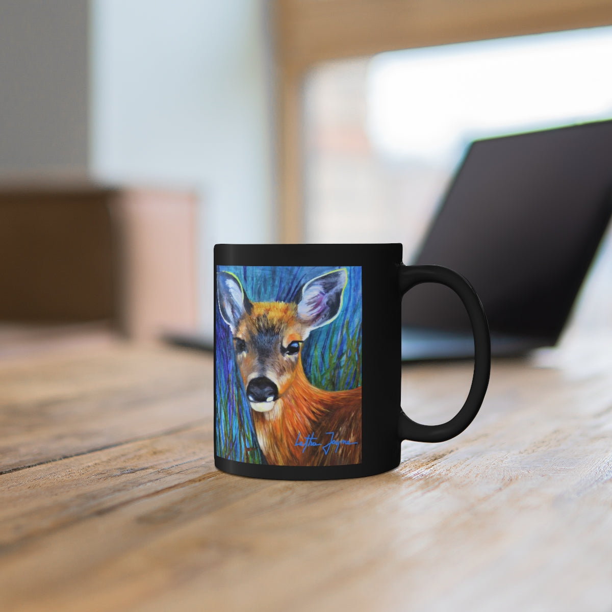 Tip Toe 11oz Black Mug